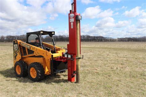 post driver for skid steer for sale|skidsteer mounted post pounder.